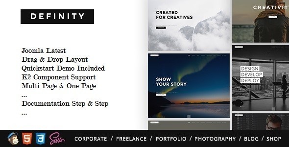 Definity - Multipurpose One/Multi Page Joomla Template